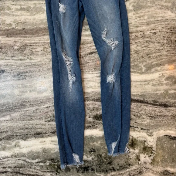 Express Ankle Skinny Jeans High-Rise Size 2 Regular - Picture 2 of 5